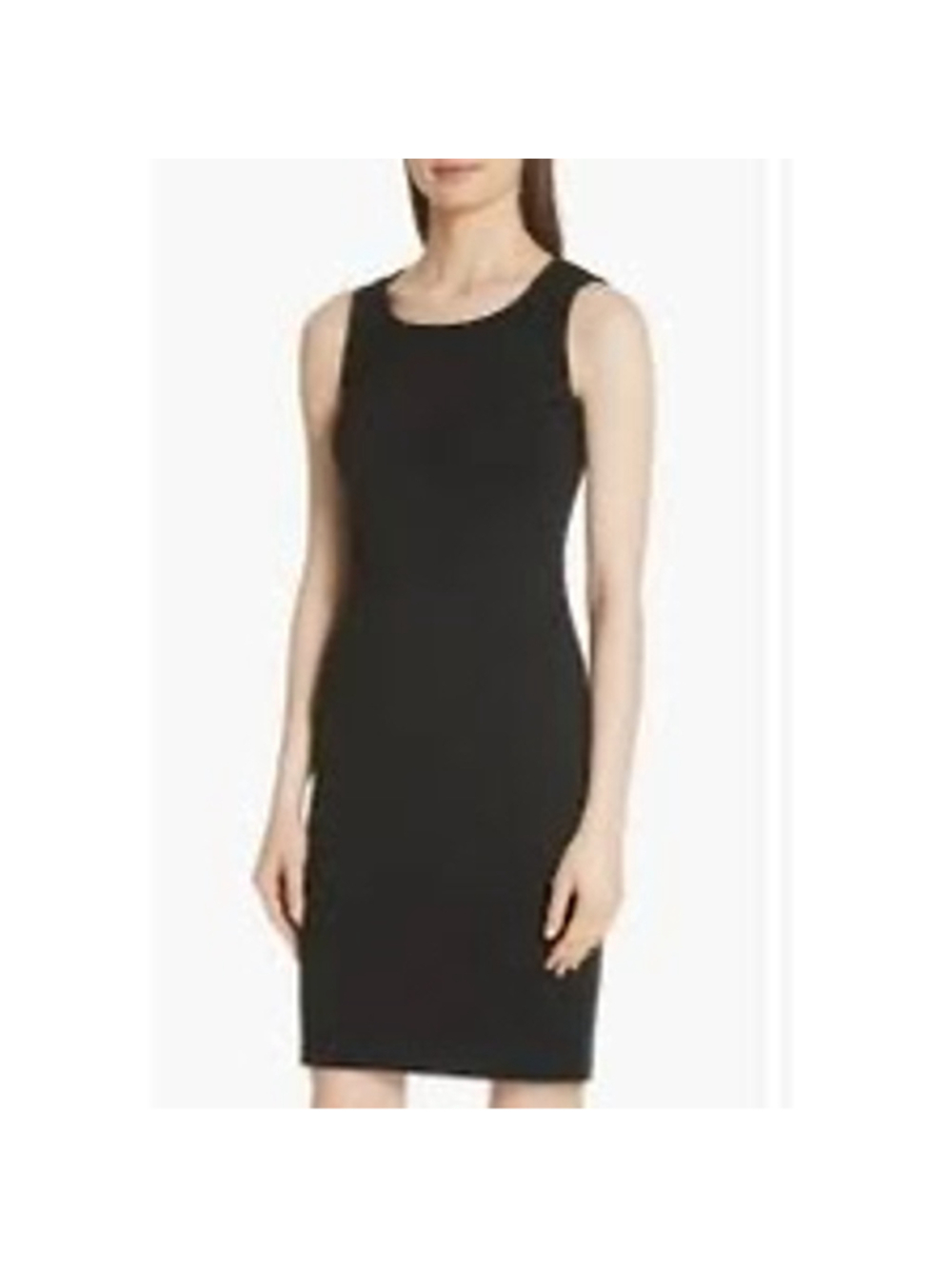 St. John Caviar LBD Knit Sleeveless Midi Dress Black Size 2 GREAT DEAL